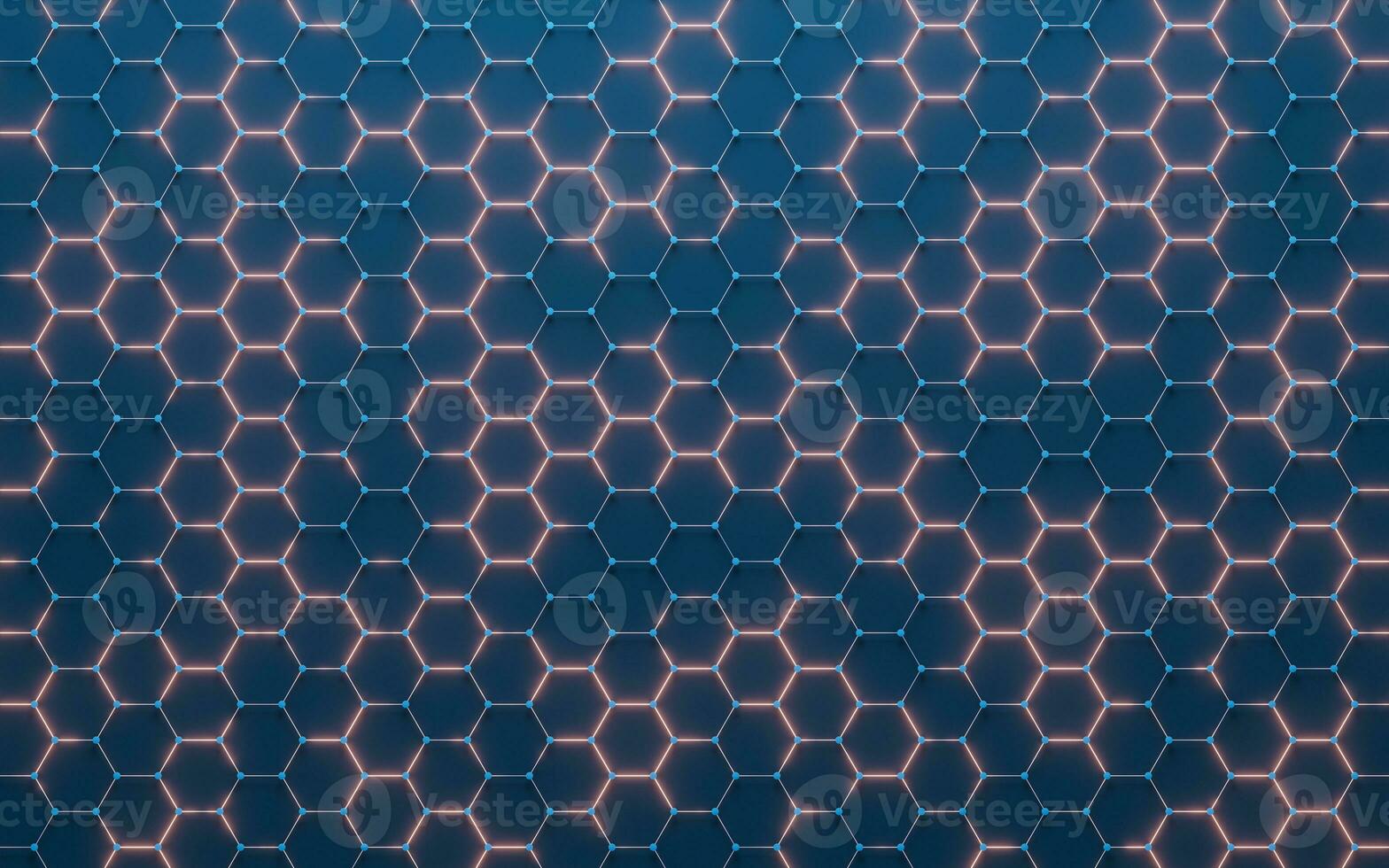 hexagonal strukturera bakgrund, 3d tolkning. foto