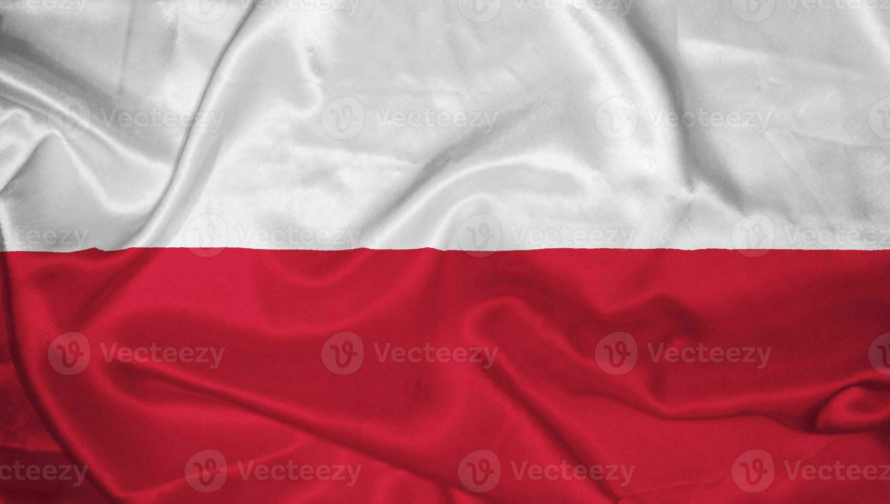 polen nation flagga satin vågig Foto topp se