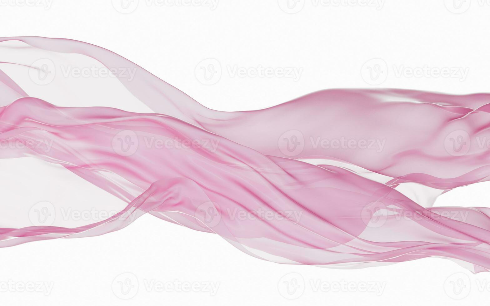 rosa silke kläder flygande med vit bakgrund, 3d tolkning. foto