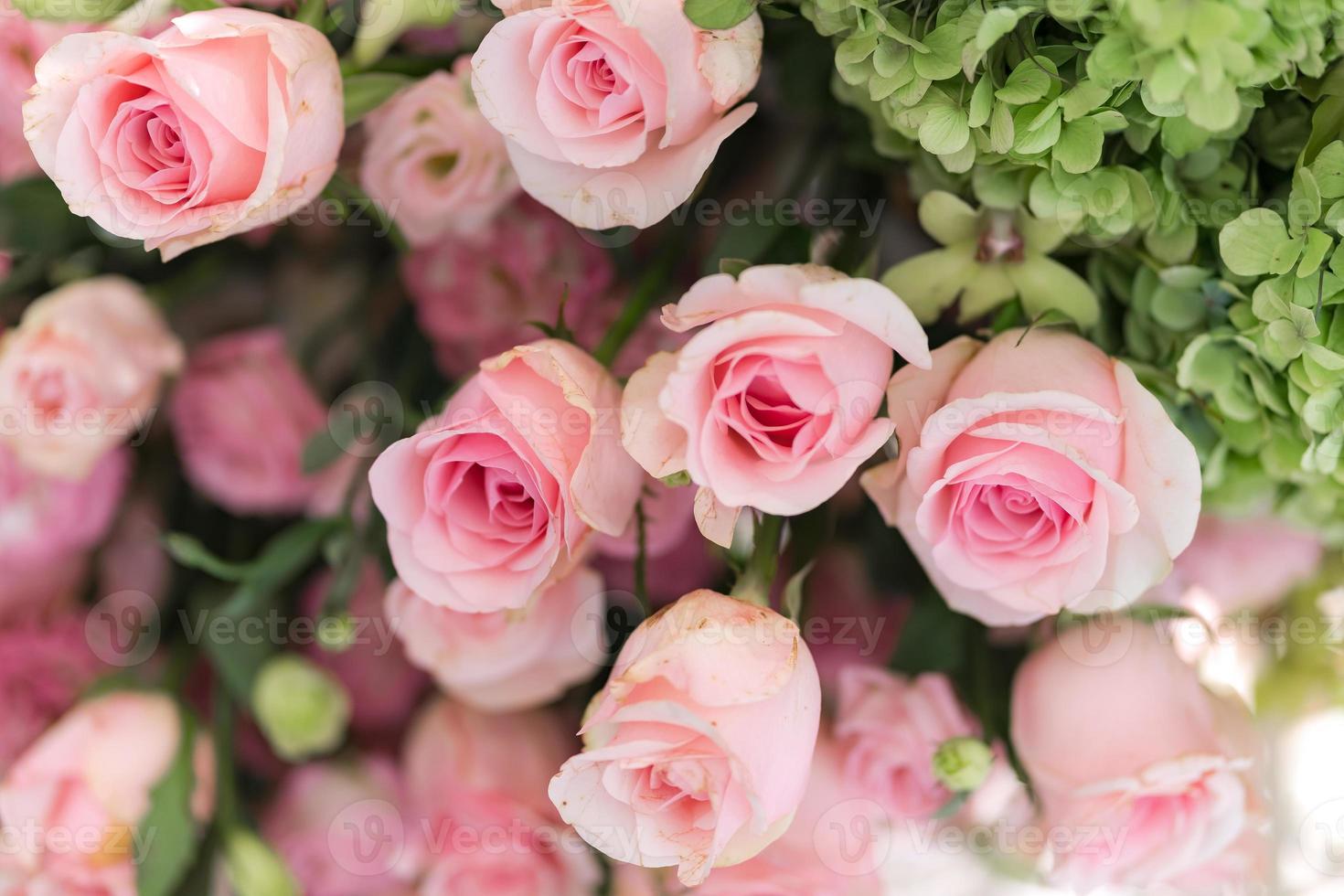 blandad bröllopsblomma, mångfärgad blommig bakgrund foto