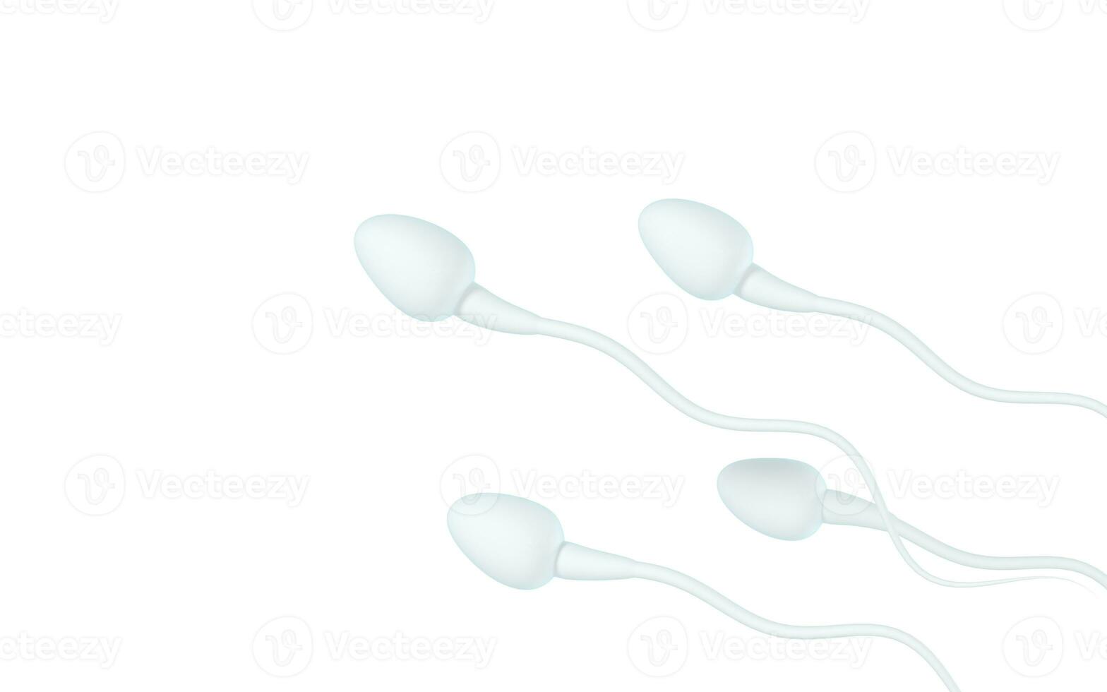 mänsklig sperma celler, 3d tolkning. foto