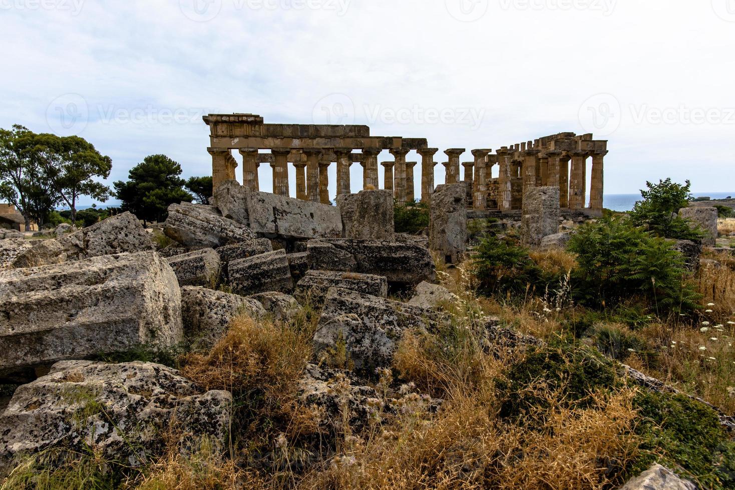 ruiner vid Selinunte i Sicilien, Italien foto