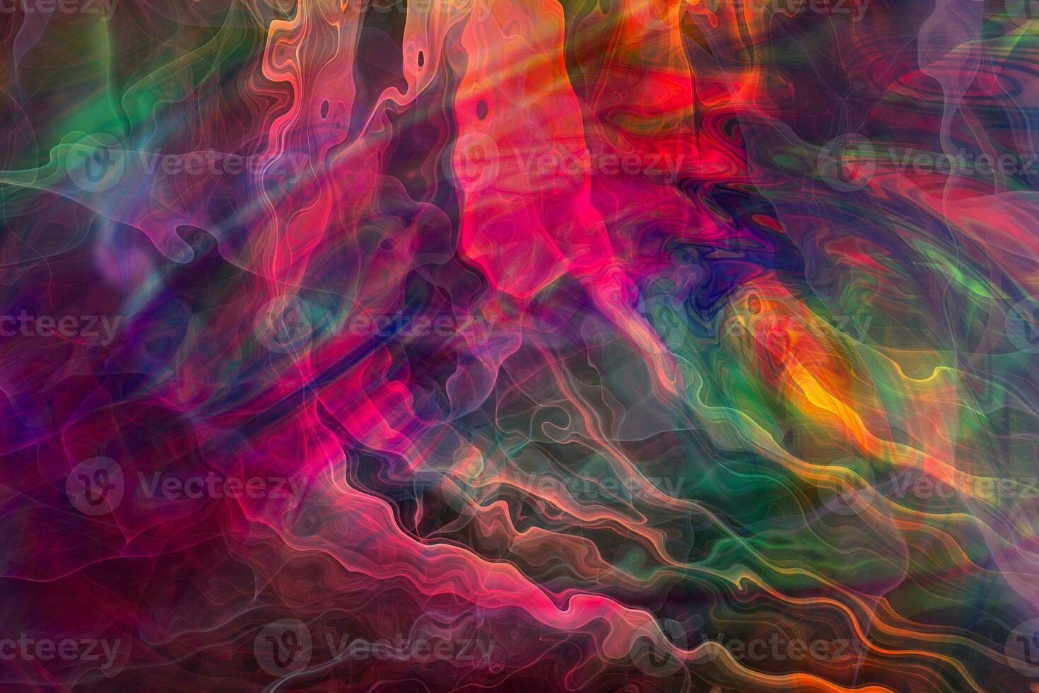Vinka färgrik målning mönster med mörk bakgrund, 3d tolkning. foto