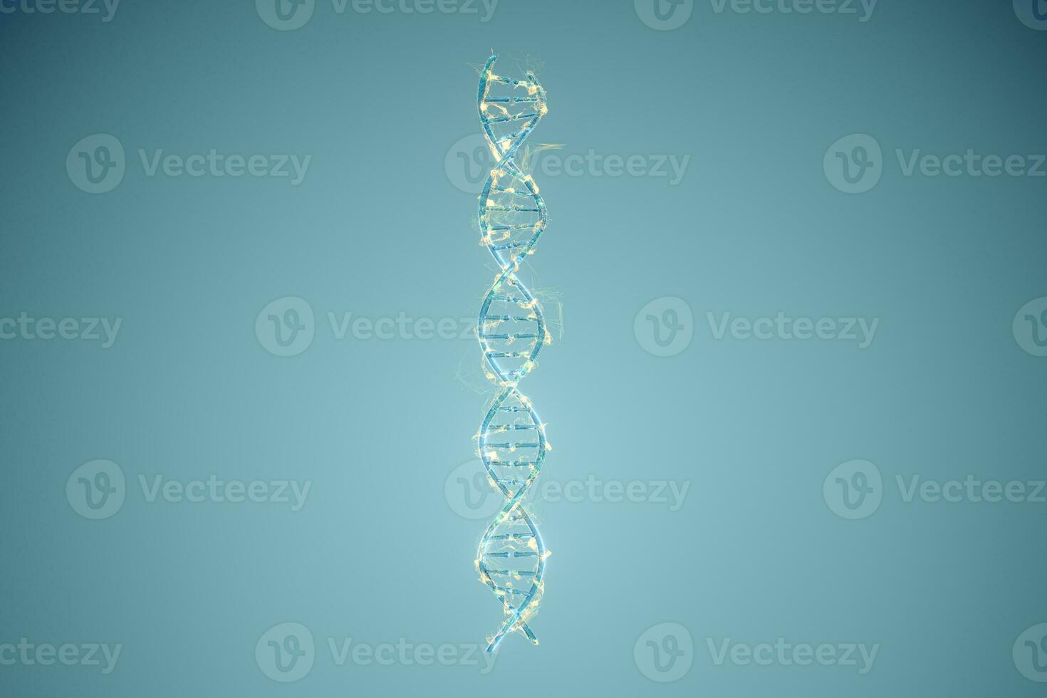 dna och kromosomer, gener och arv, 3d tolkning. foto