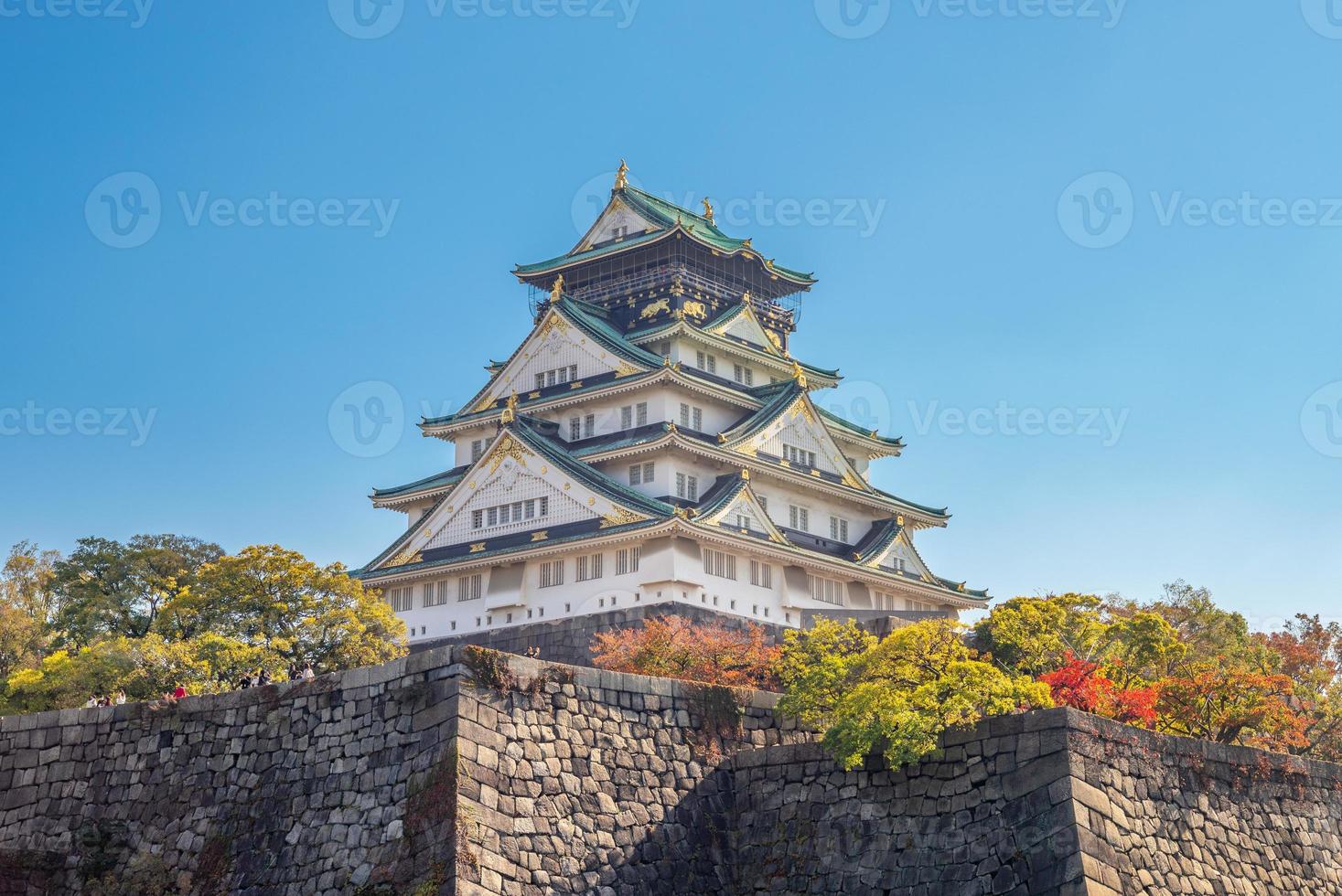 Osaka slott i Osaka, kansai, japan foto