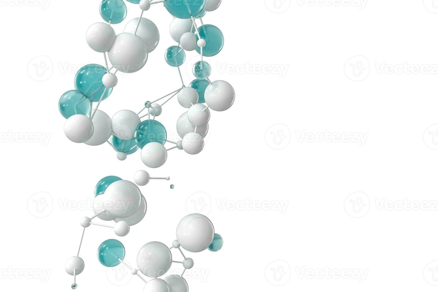 gen rader och knutpunkter, biologisk gen strukturera, 3d tolkning. foto