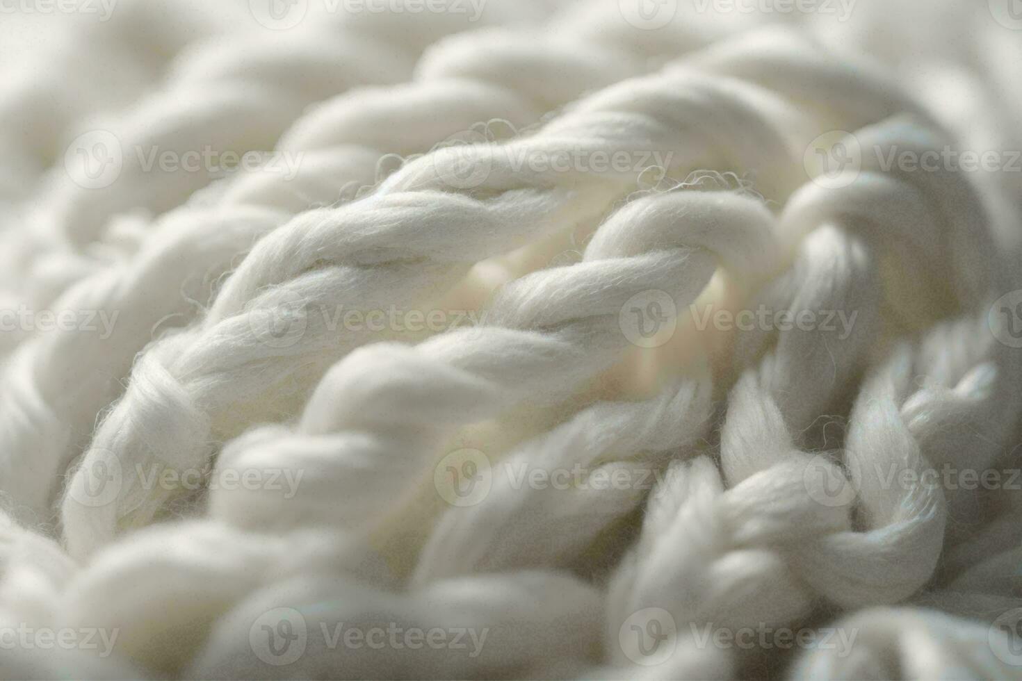 vit ull- garn, visa upp dess invecklad textur och mjukhet. de garn är tätt vriden och lindad. foto