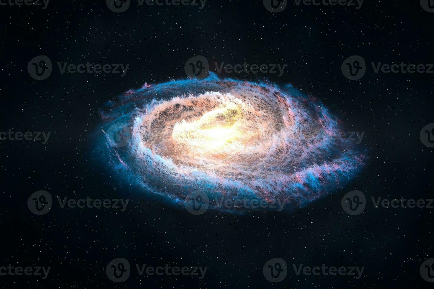 3d tolkning, de magnifik spiral nebulosa. de universum bakgrund. foto