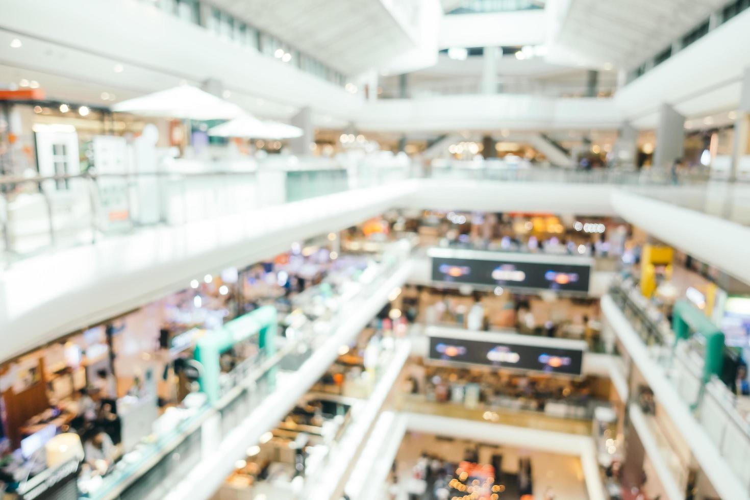 abstrakt oskärpa och oskärpa köpcentrum av deparment butik interiör foto