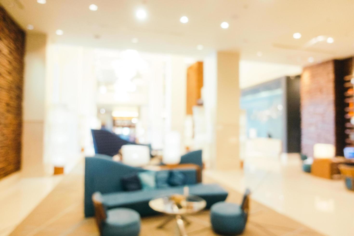abstrakt oskärpa och defokuserad lobby och lounge på hotellet foto