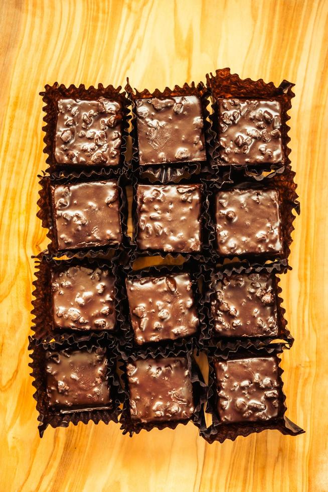 choklad brownies tårta foto