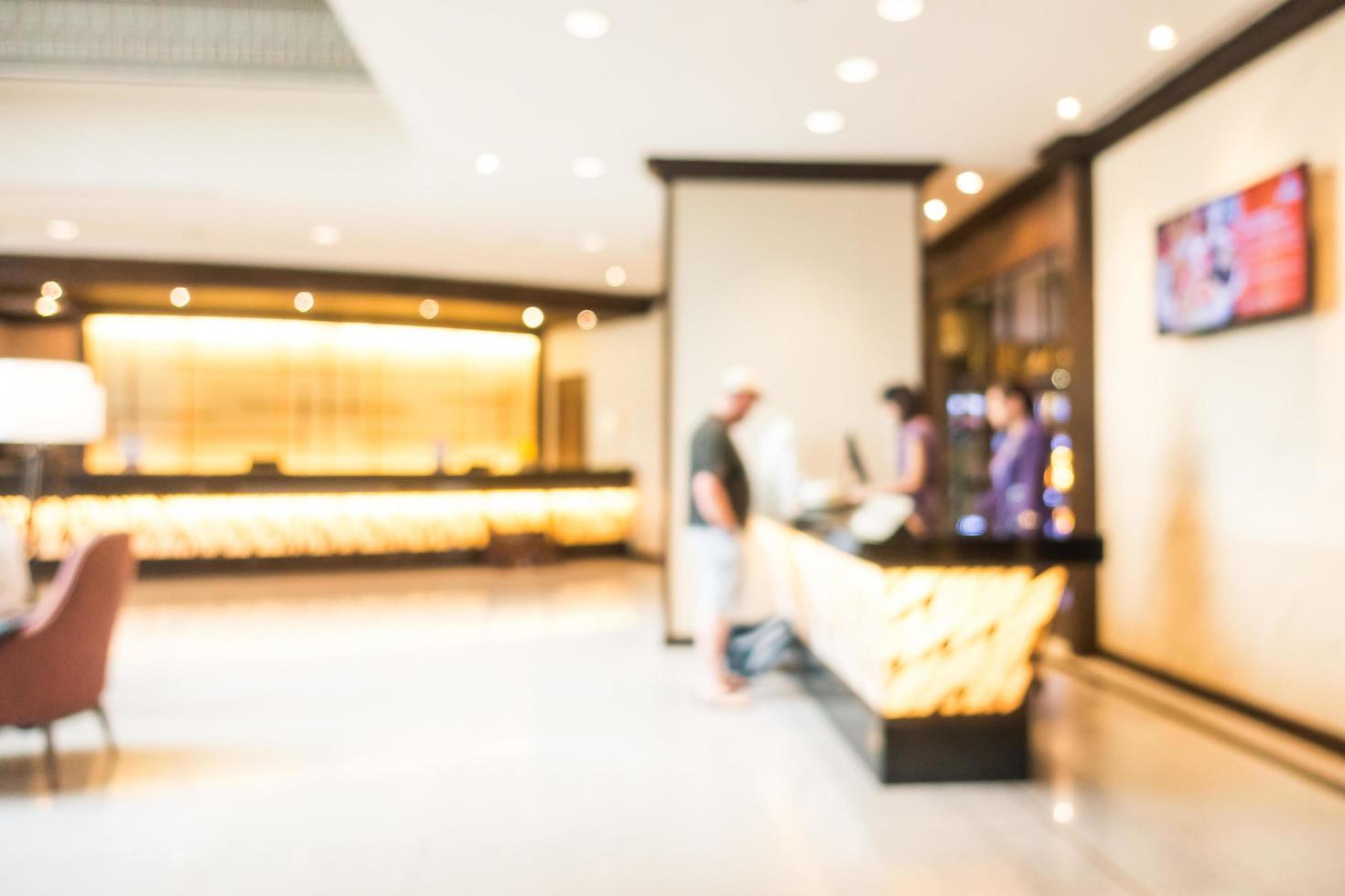 abstrakt oskärpa lobby och hotellinredning foto