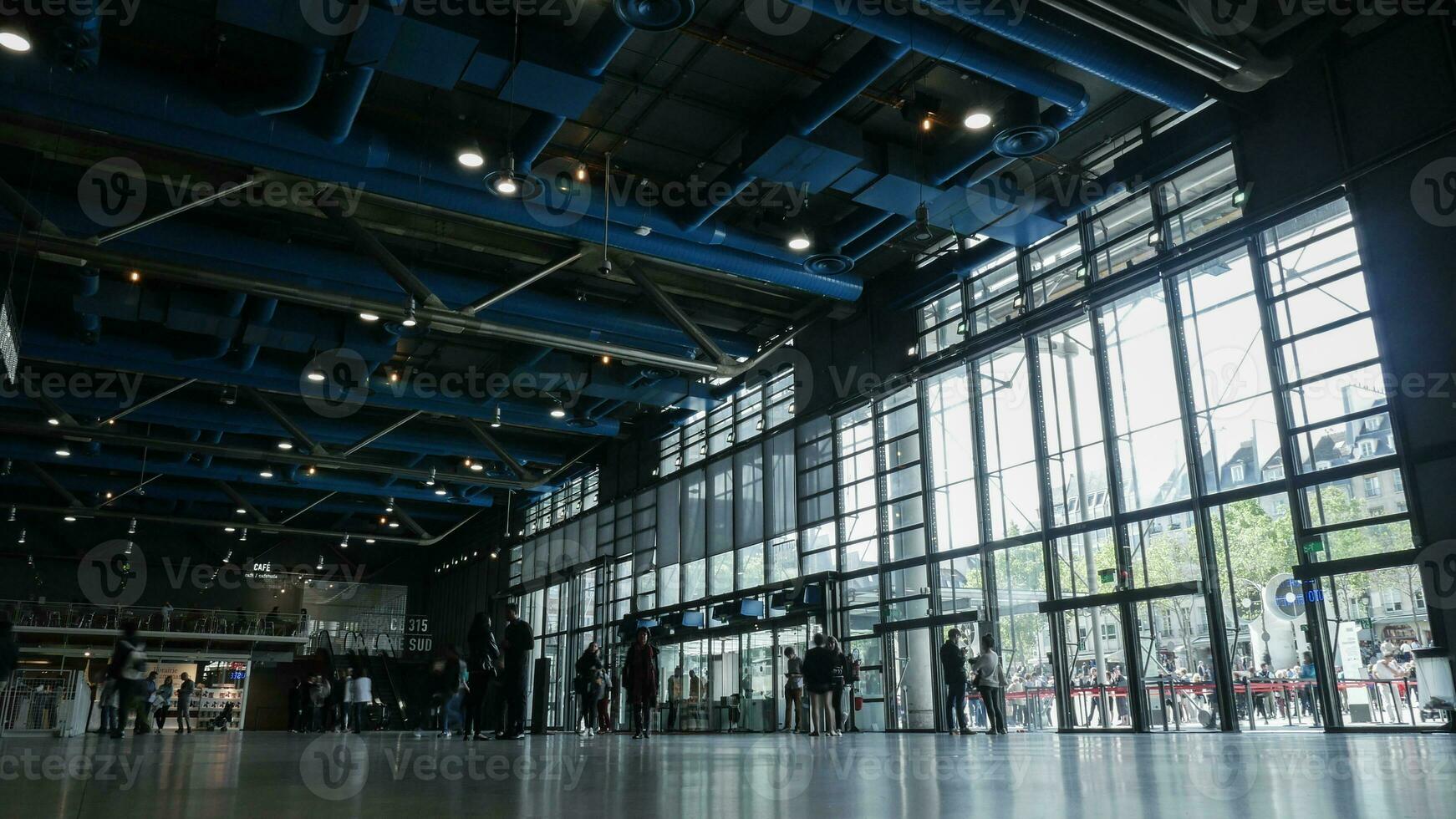 inuti de georges pompidou Centrum i Frankrike foto