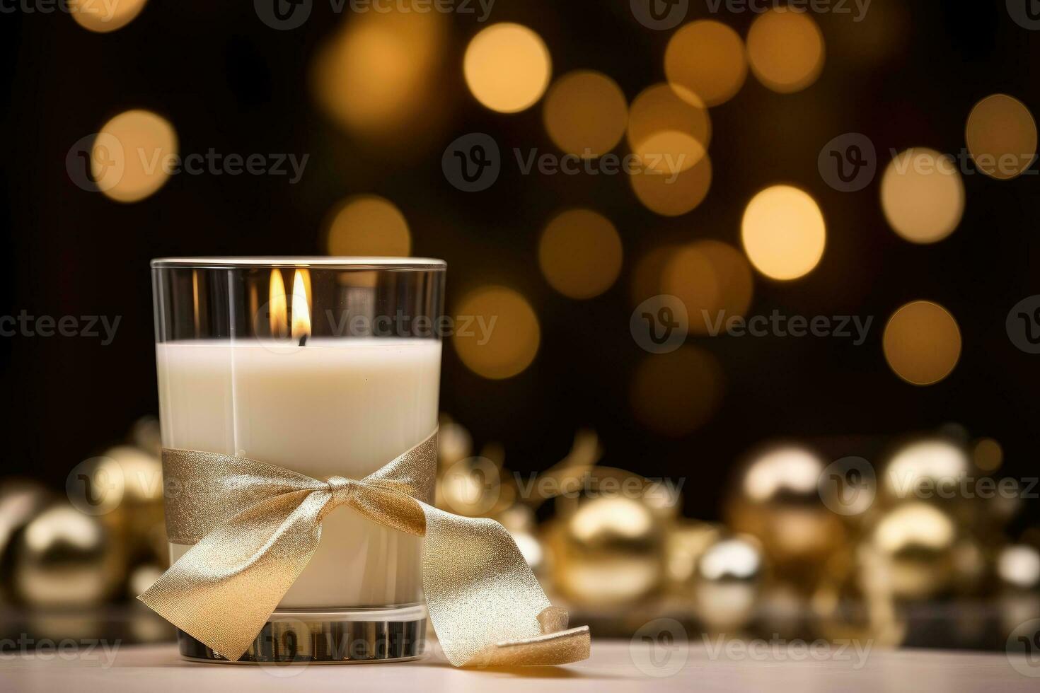 dekorativ doft ljus i glas på händelse firande foto