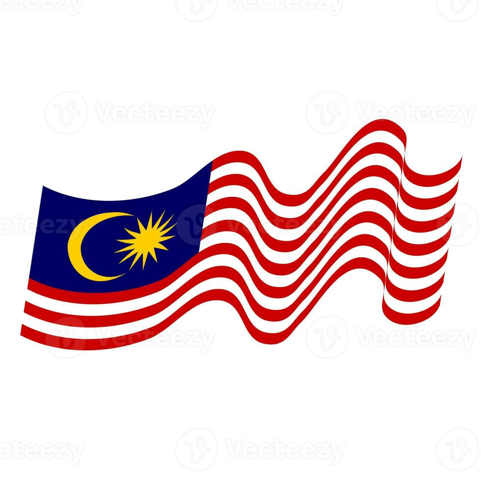 de flagga av malaysia. malaysiska flagga. bendera malaysia. foto