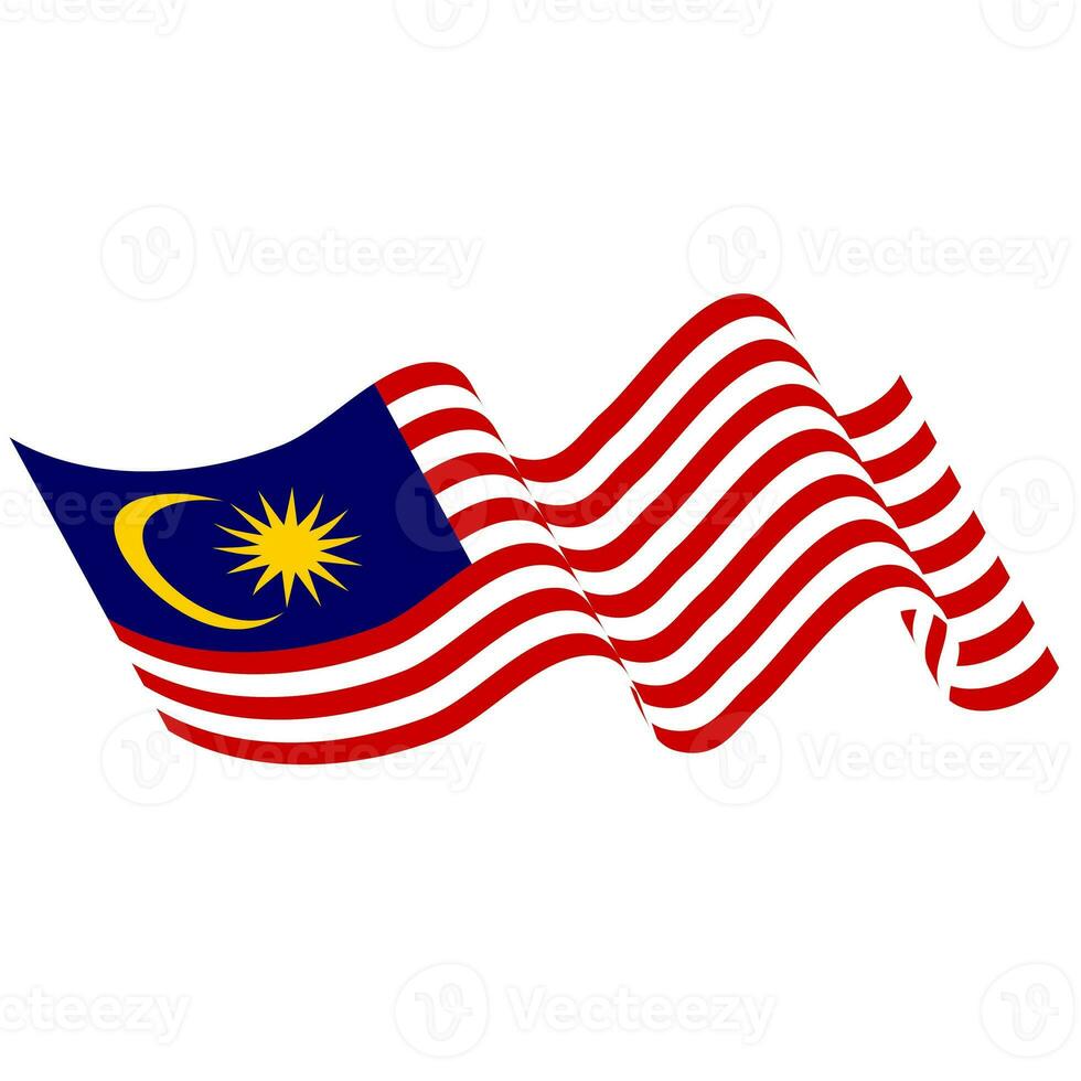 de flagga av malaysia. malaysiska flagga. bendera malaysia. foto