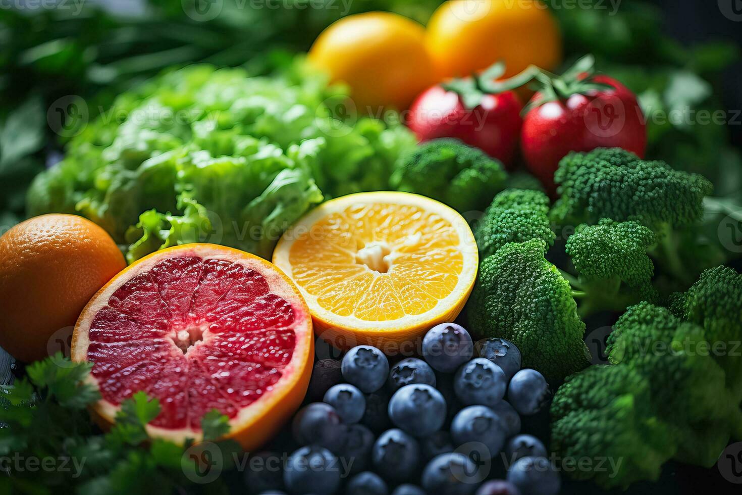 en närbild skott av färgrik frukt och grönsaker highlighting de vibrerande naturlig Ingredienser Begagnade i hemlagad bebis mat recept foto
