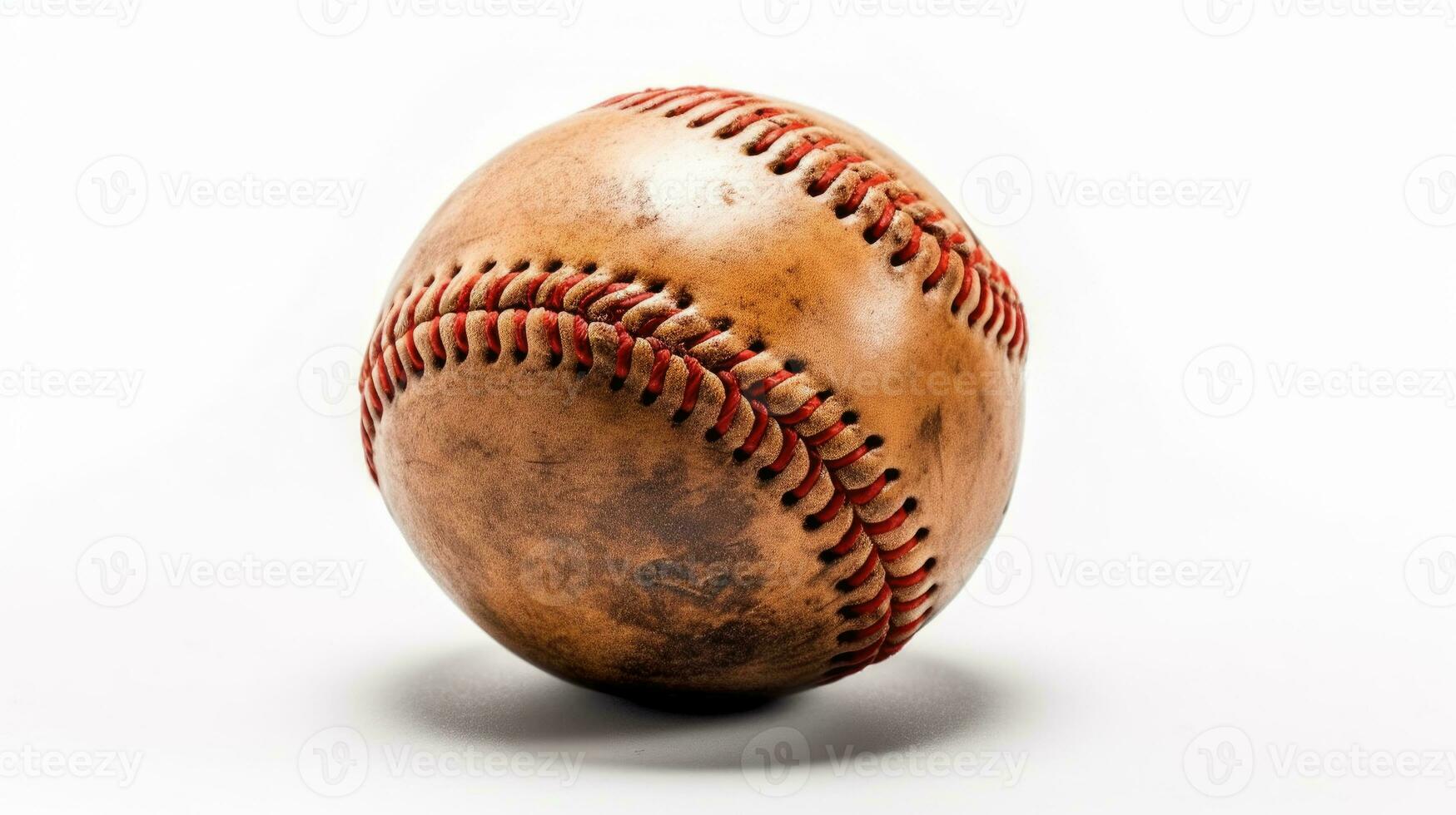 en baseboll isolerat på vit bakgrund. generativ ai foto