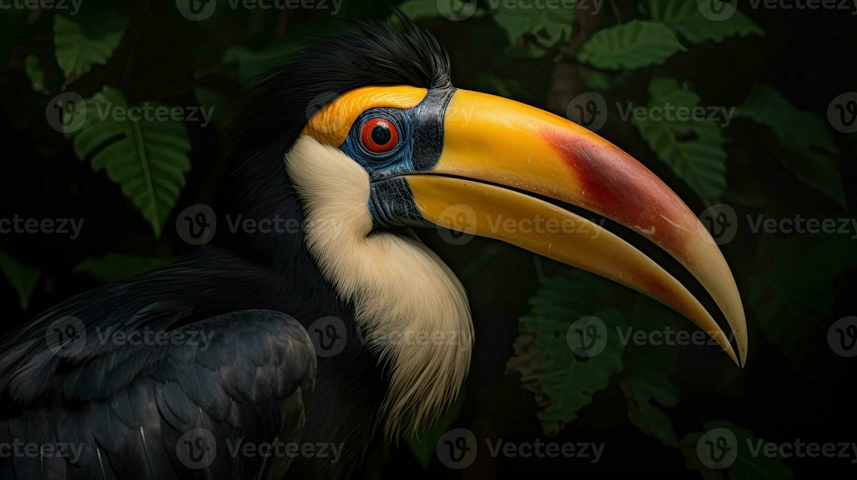 en bra näshornsfågel, också känd som de bra indisk hornbill eller bra pied näshornsfågel, är ett av de större medlemmar av de hornbill familj. generativ ai foto