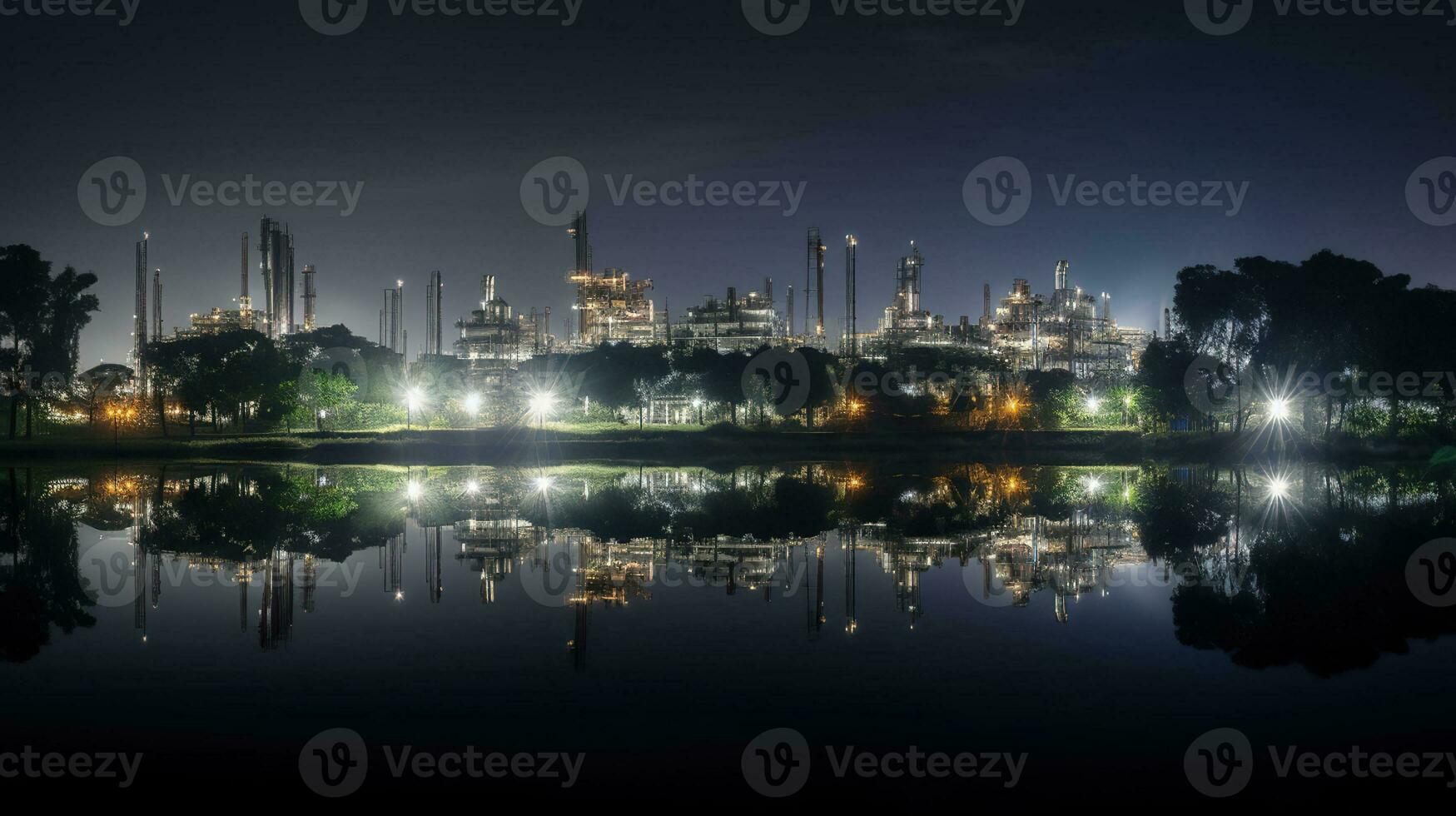 olja och gas industri projekt de raffinaderi, industriell egendom, generativ ai foto