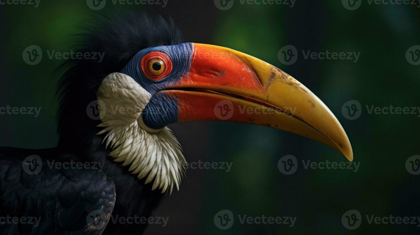 en bra näshornsfågel, också känd som de bra indisk hornbill eller bra pied näshornsfågel, är ett av de större medlemmar av de hornbill familj. generativ ai foto