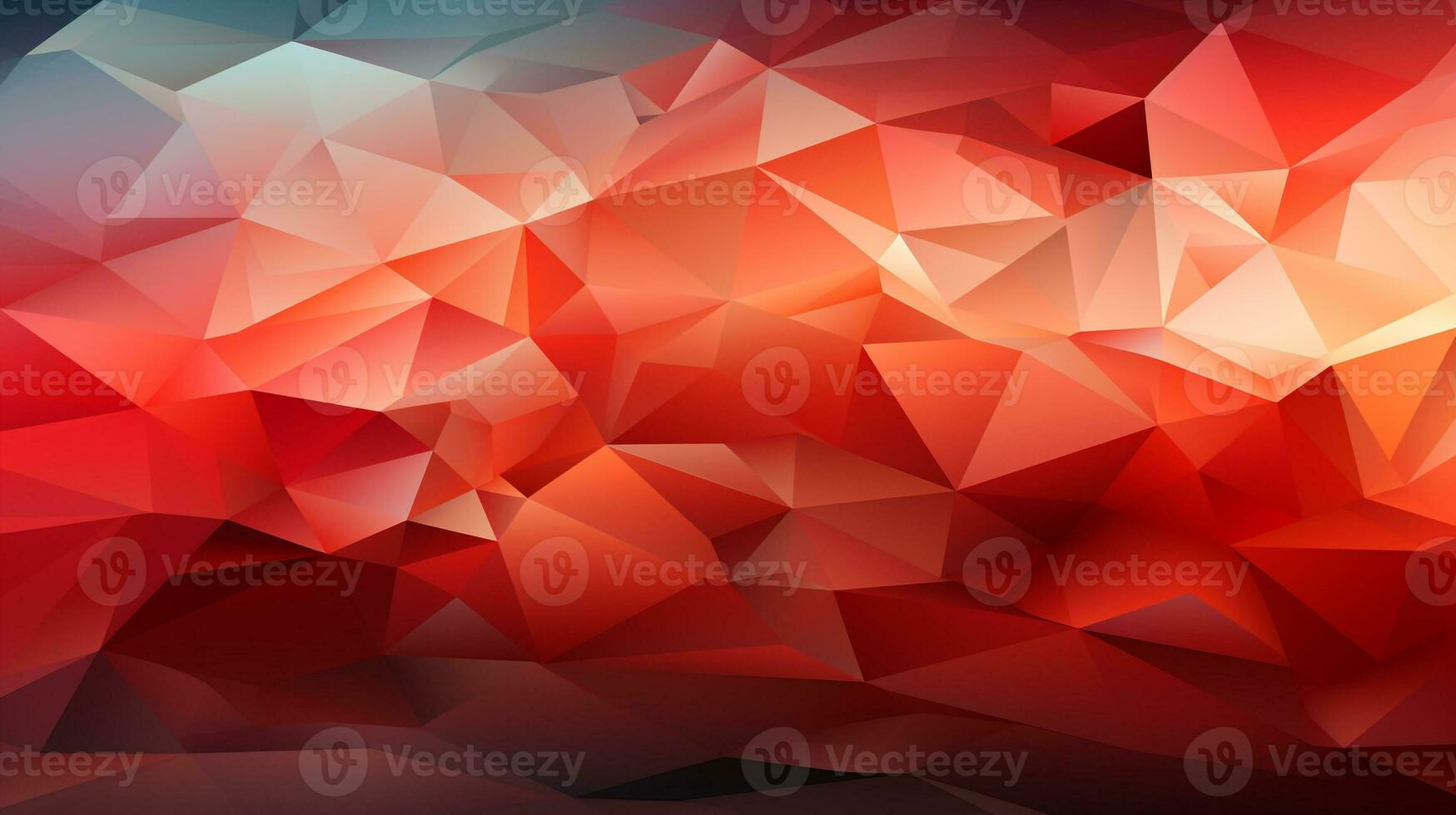 bakgrund röd polygon ai foto
