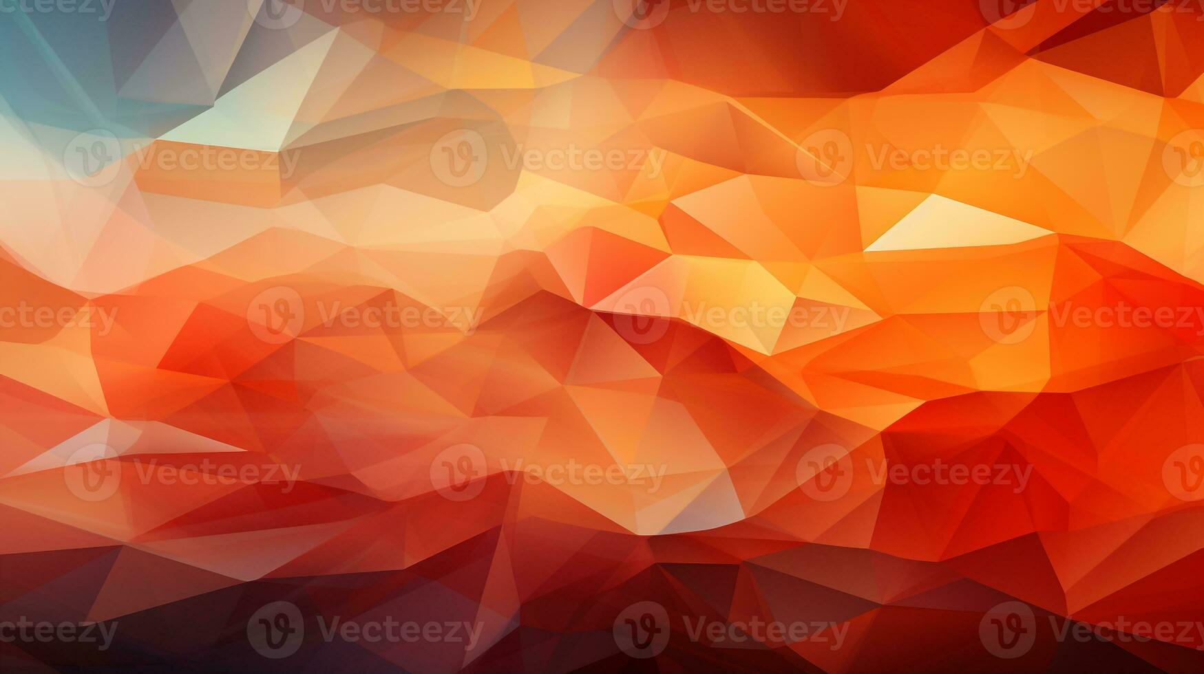 bakgrund orange polygon ai foto