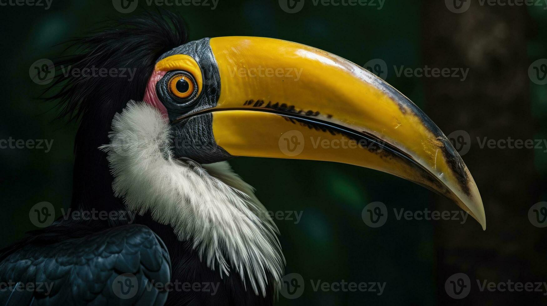 en bra näshornsfågel, också känd som de bra indisk hornbill eller bra pied näshornsfågel, är ett av de större medlemmar av de hornbill familj. generativ ai foto