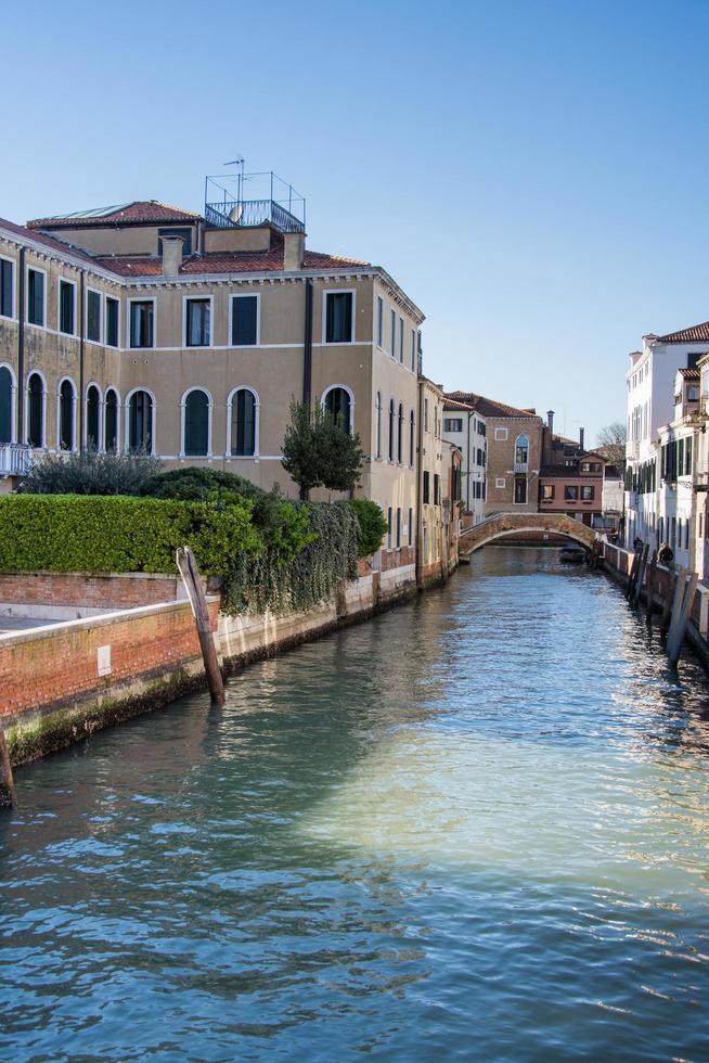 klassisk bro och arkitektur i Venedig, Italien, 2019 foto