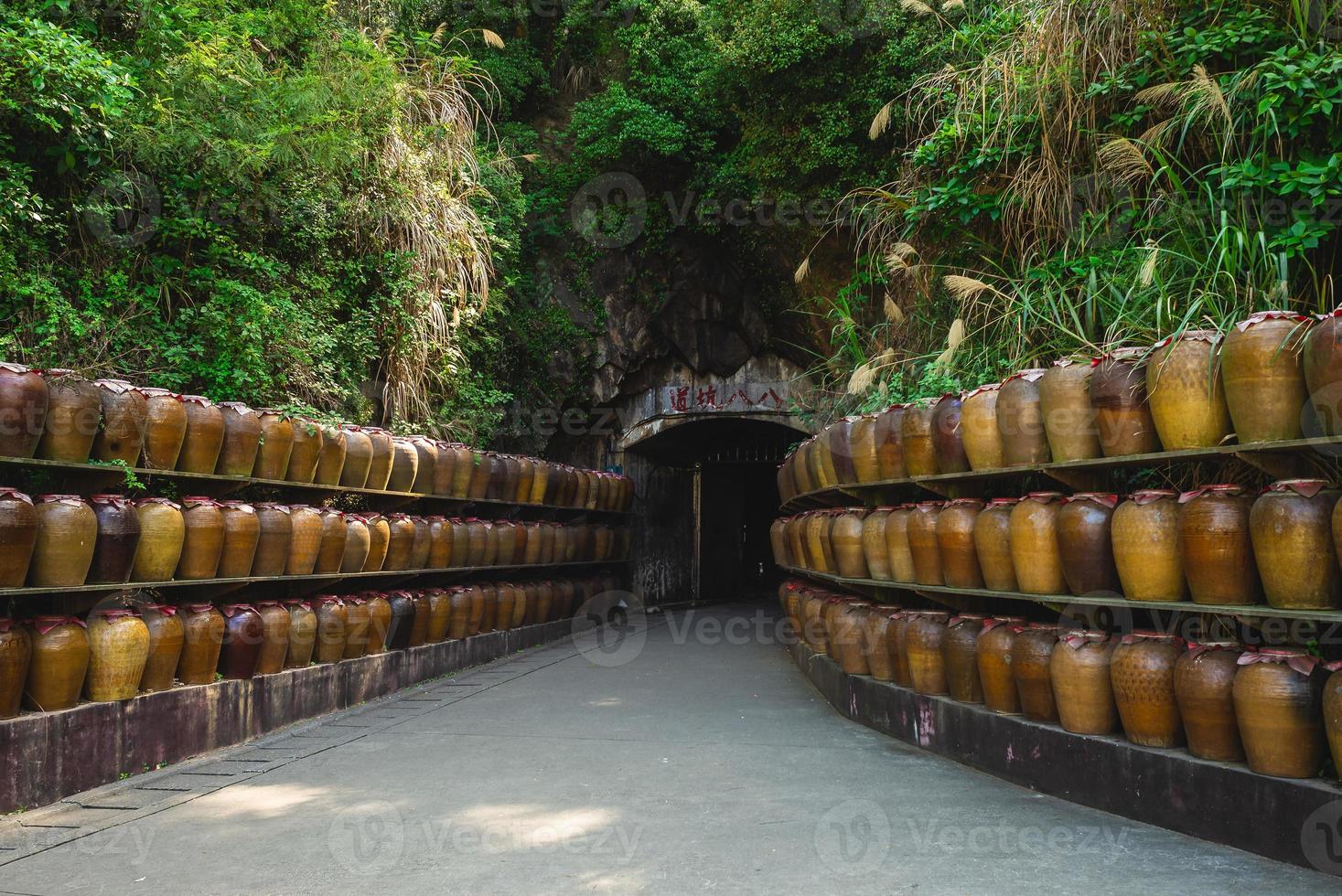 ingång till tunnel åttioåtta vid Nangan Island, Matsu, Taiwan. foto
