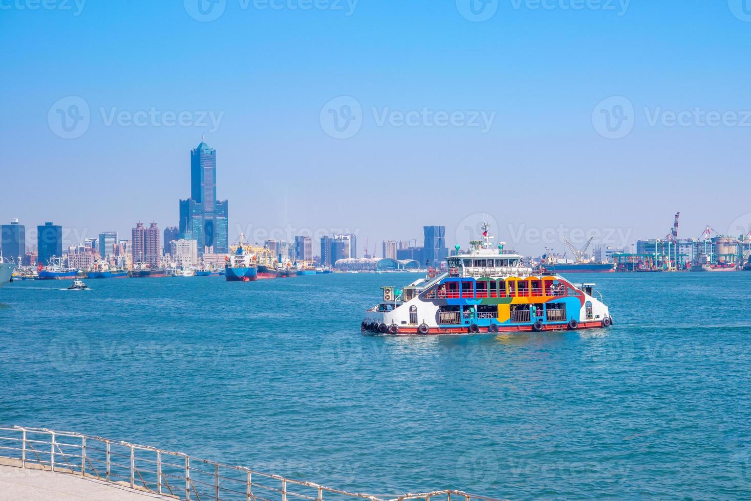 Kaohsiung hamn i Taiwan foto