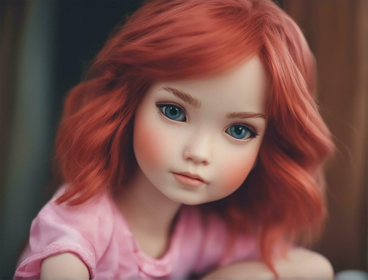 fri barbie docka på enkel bakgrund, ai generativ foto