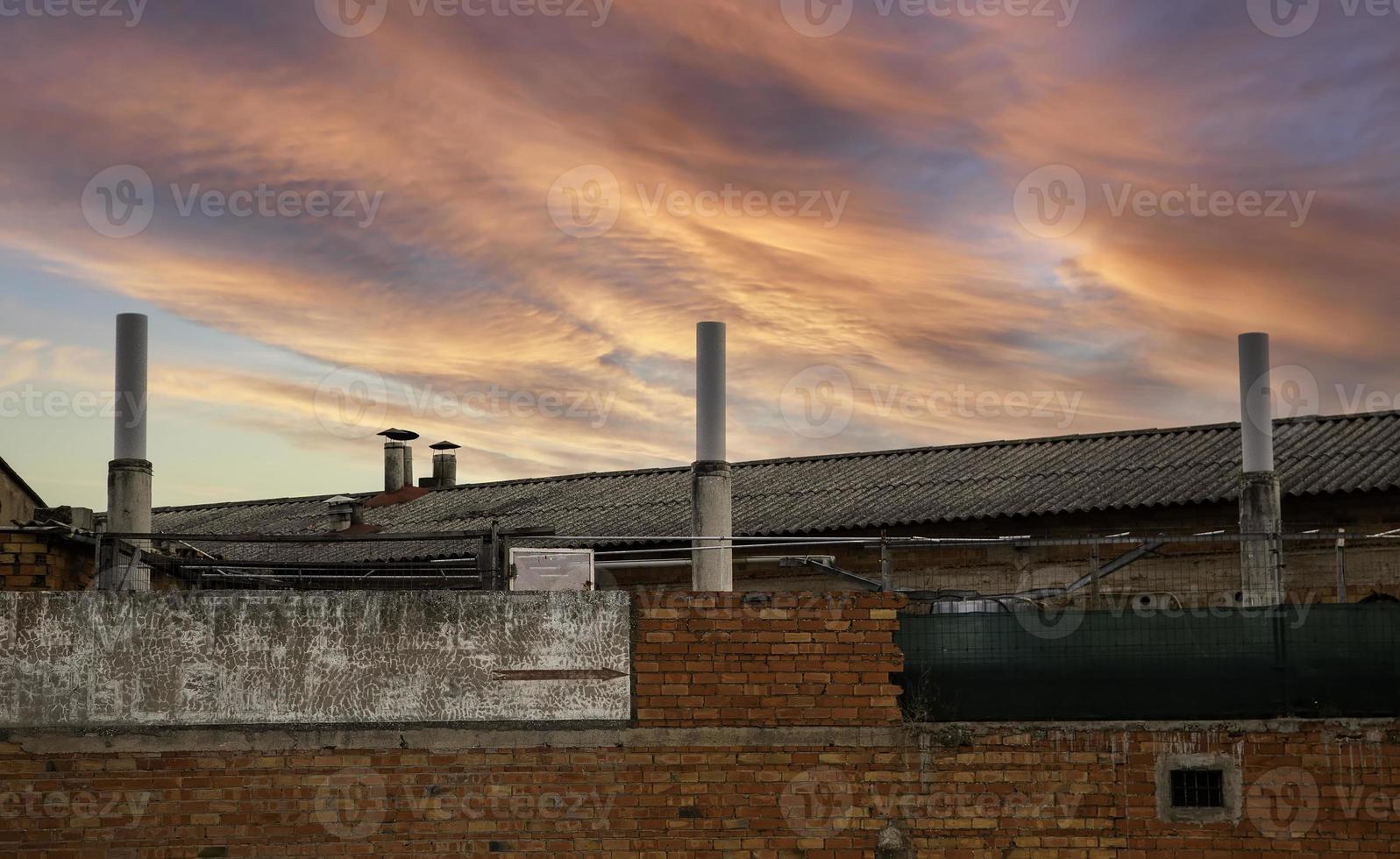 industriellt skorstensrökutlopp foto