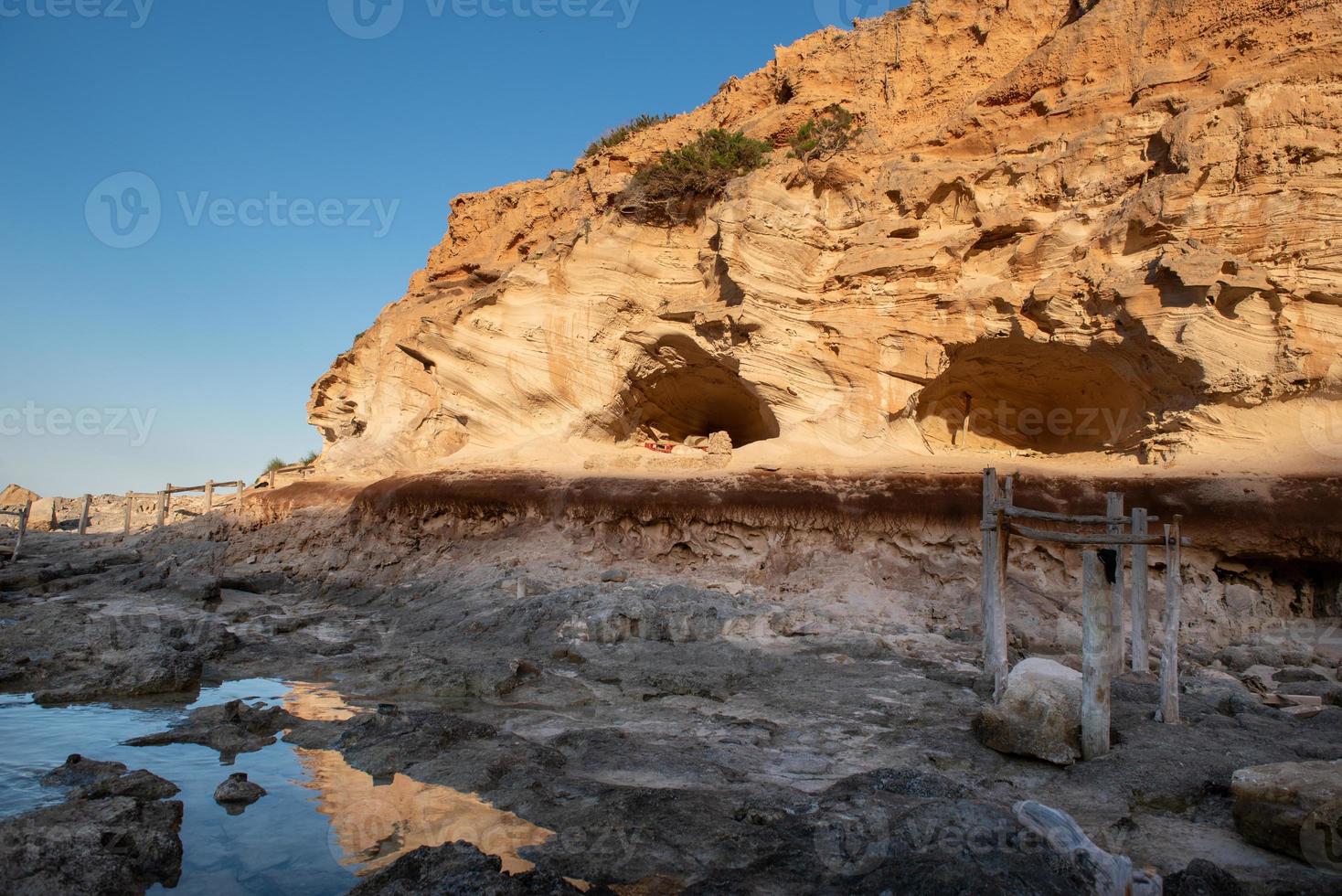 vackra Cala d en baster på ön formentera på de baleariska öarna i Spanien foto