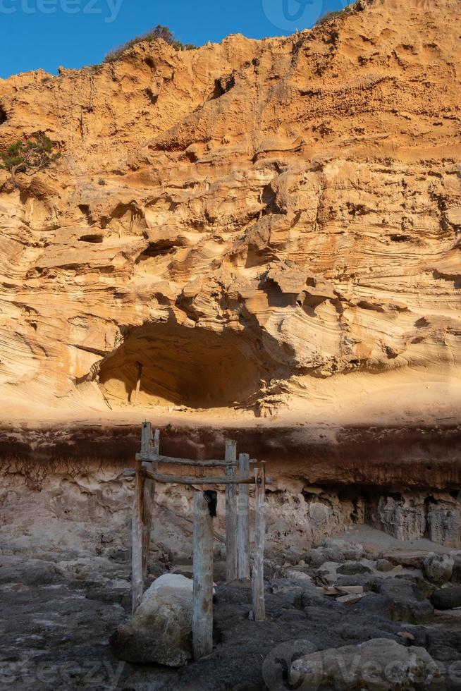 vackra Cala d en baster på ön formentera på de baleariska öarna i Spanien foto