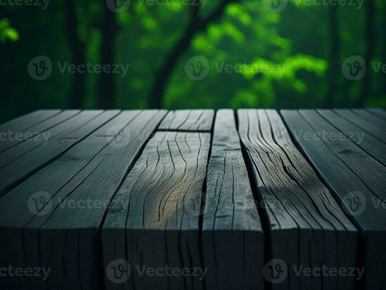trä- tabell och fläck tropisk vit bakgrund, produkt visa montage. hög kvalitet Foto 8 K fhd ai genererad