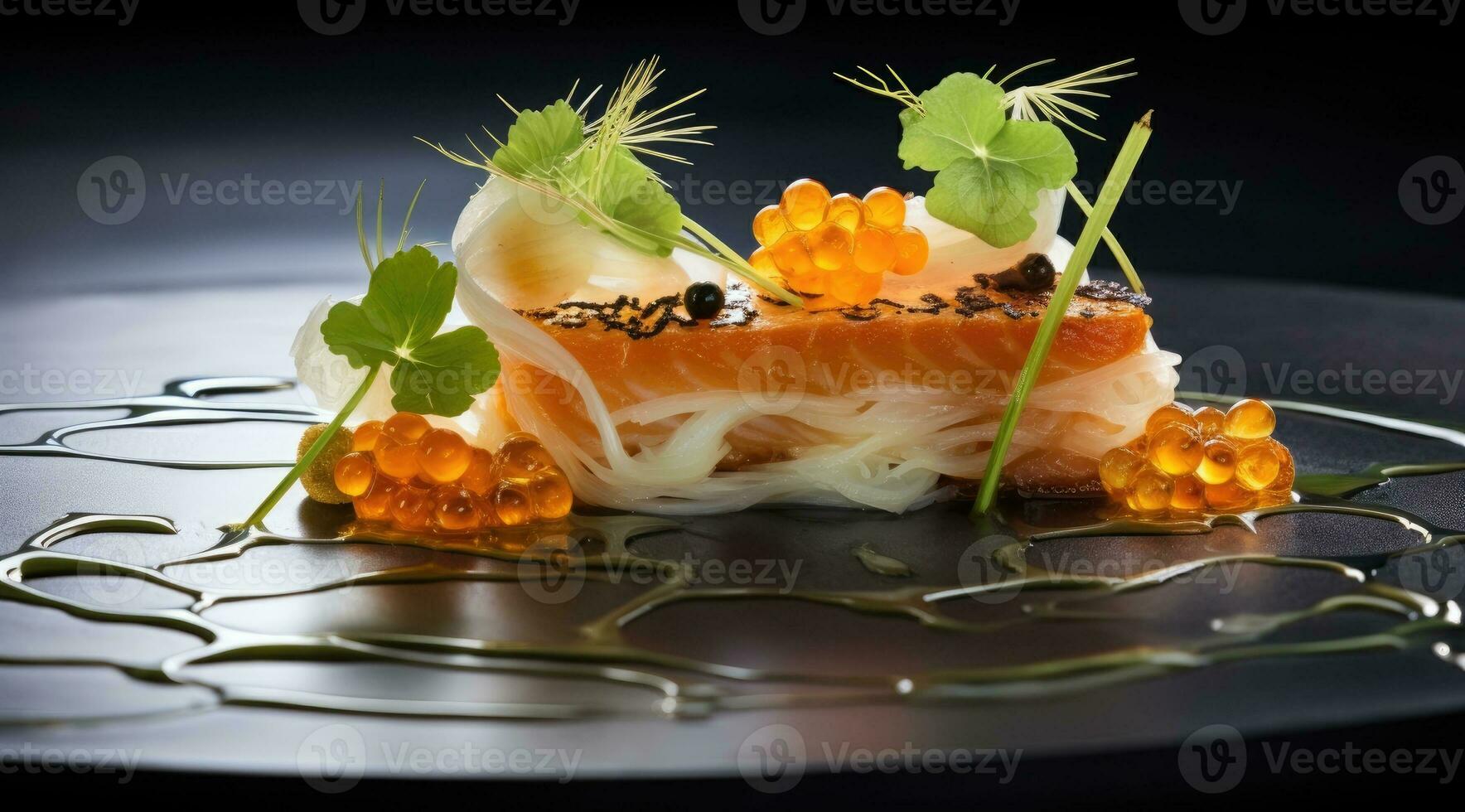 gourmet fisk filea, hög kvalitet maträtt. foto
