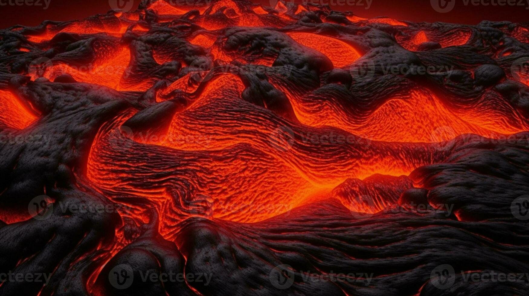 abstrakt vulkanisk stil bakgrund, varm lava strömma ai genererad foto