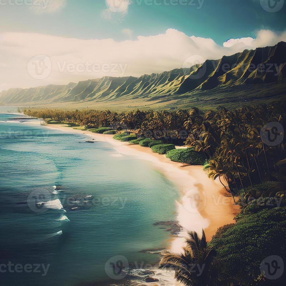 hawaii. ai generativ foto