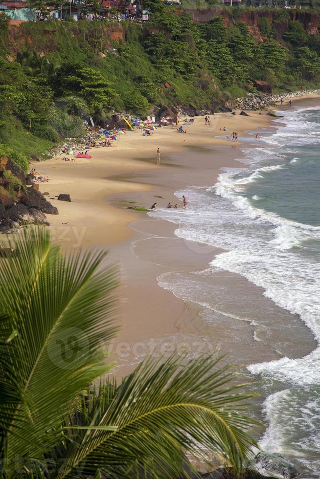 strand i Varkala i Kerala State India foto