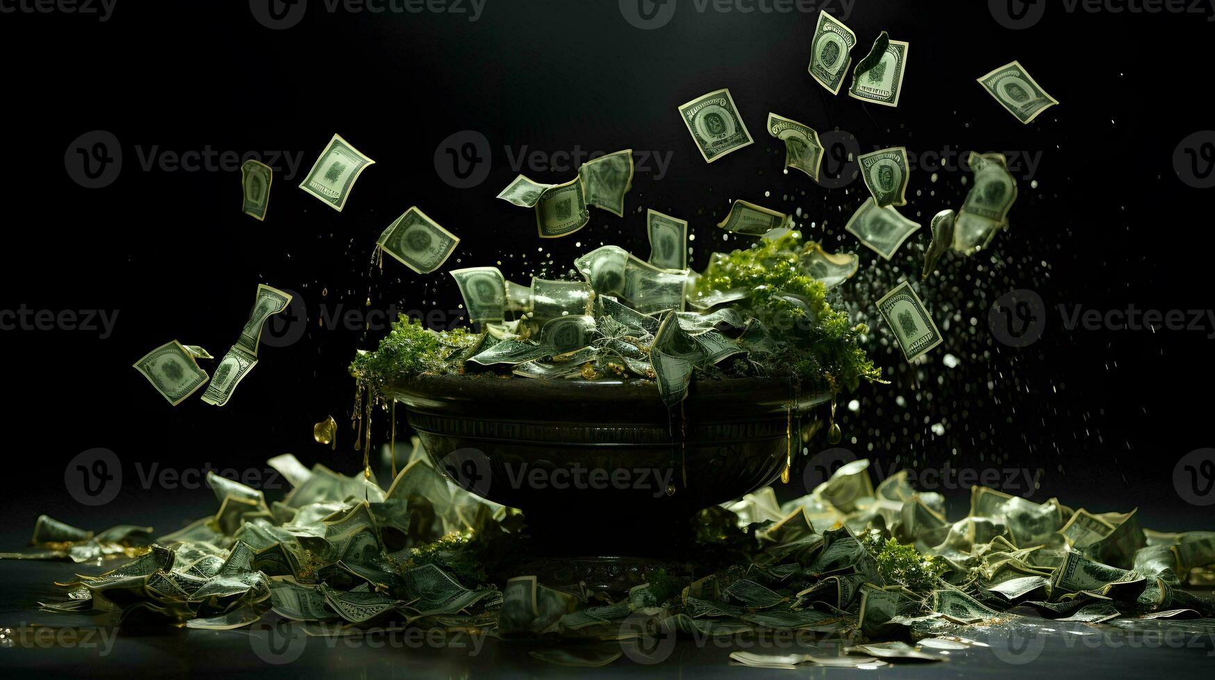 pengar bakgrund tapet design, finansiell begrepp, rik, mynt, kontanter, rikedom, ekonomi, generativ ai foto