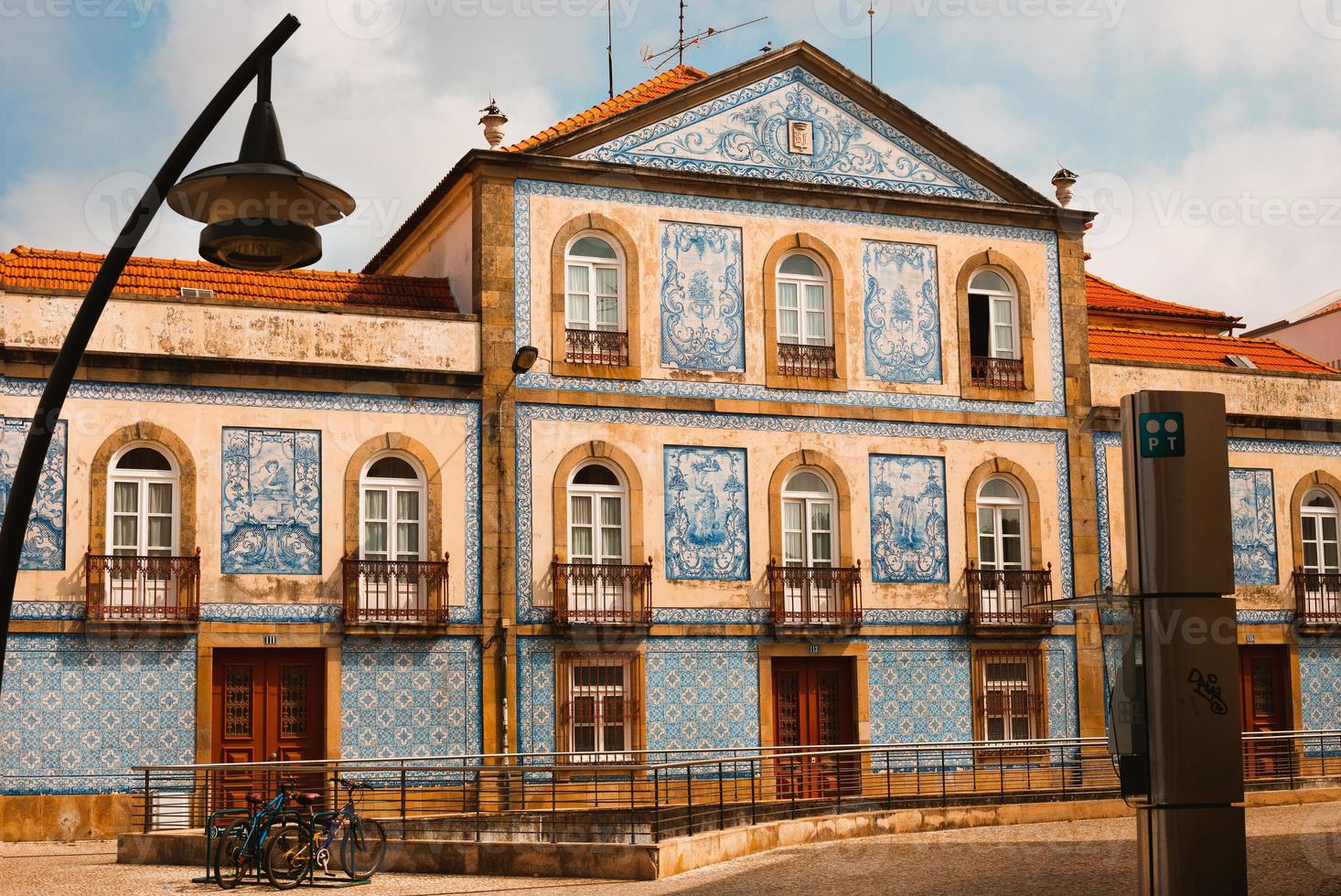 aveiro, portugal. typiska hus foto