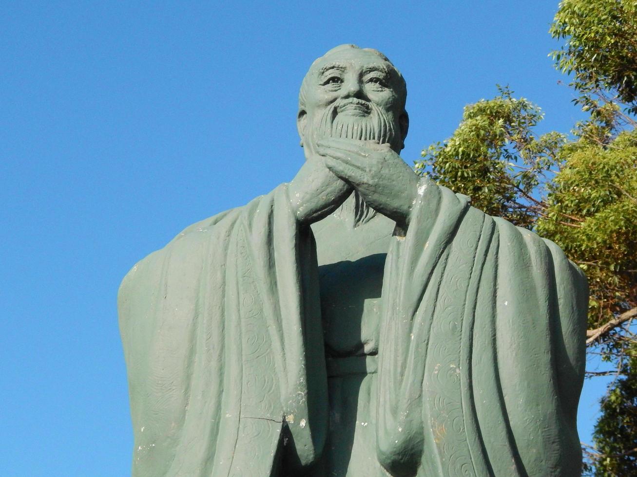 confucius staty i montevideo, uruguay foto