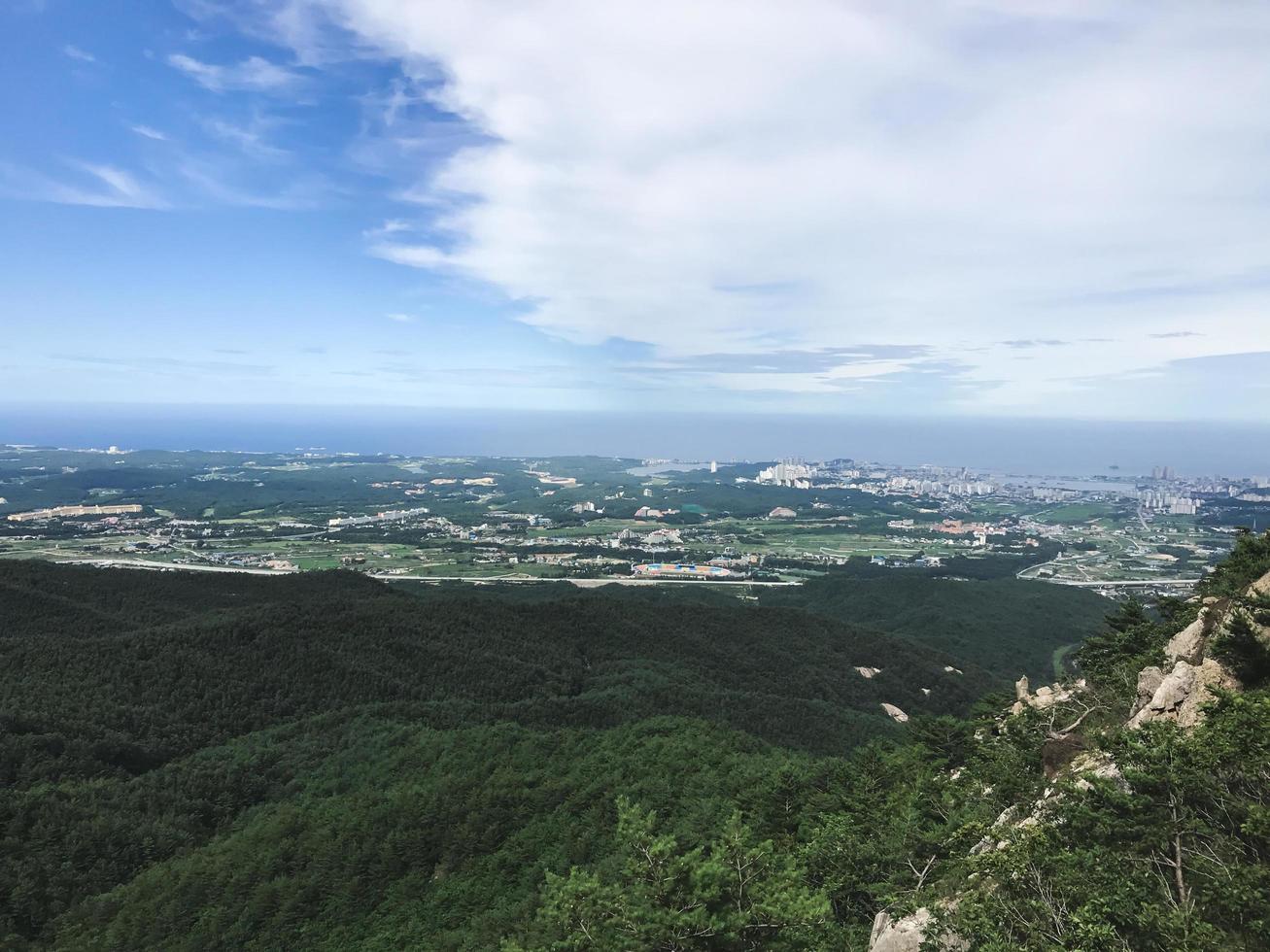 utsikten från bergstoppen i Seoraksan National Park. Sydkorea foto