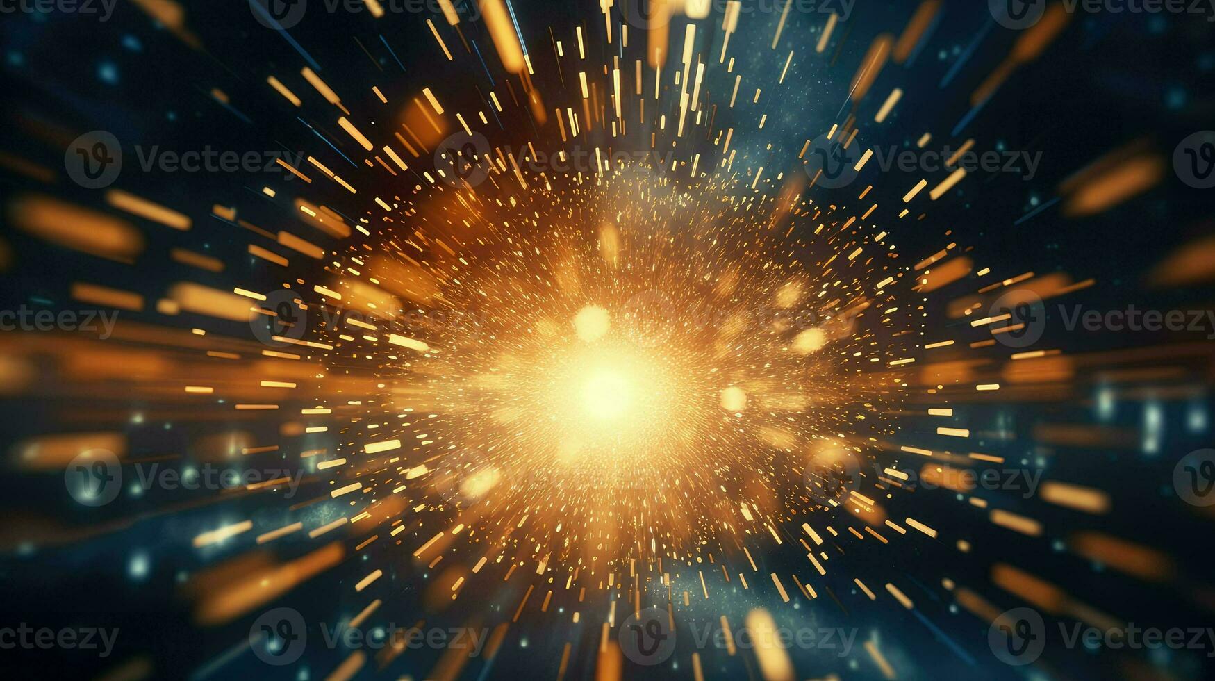 abstrakt techno partikel explosion ai genererad foto