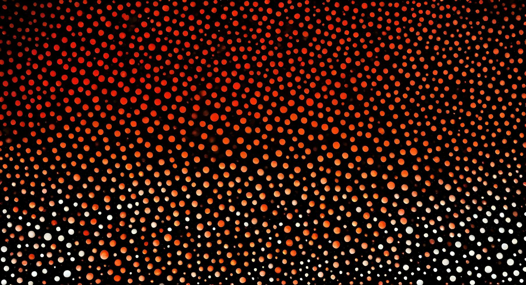 röd orange vit upplyst fläckar på svart ljud textur effekt. ai generativ foto