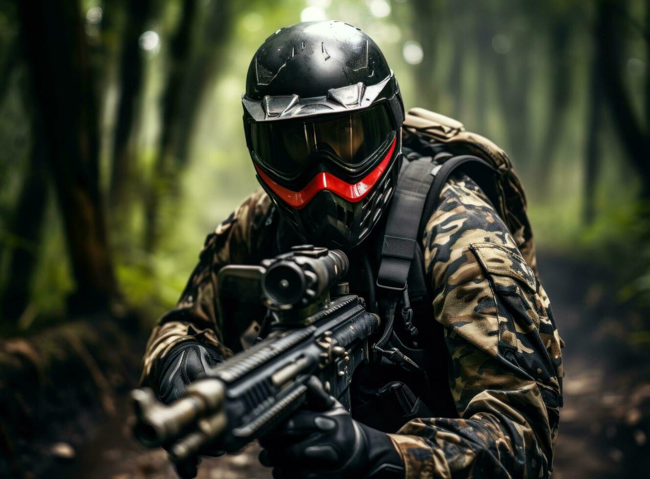 människor spelar paintball foto