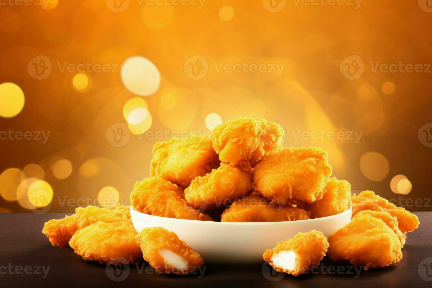 kyckling nuggets baner. generera ai foto