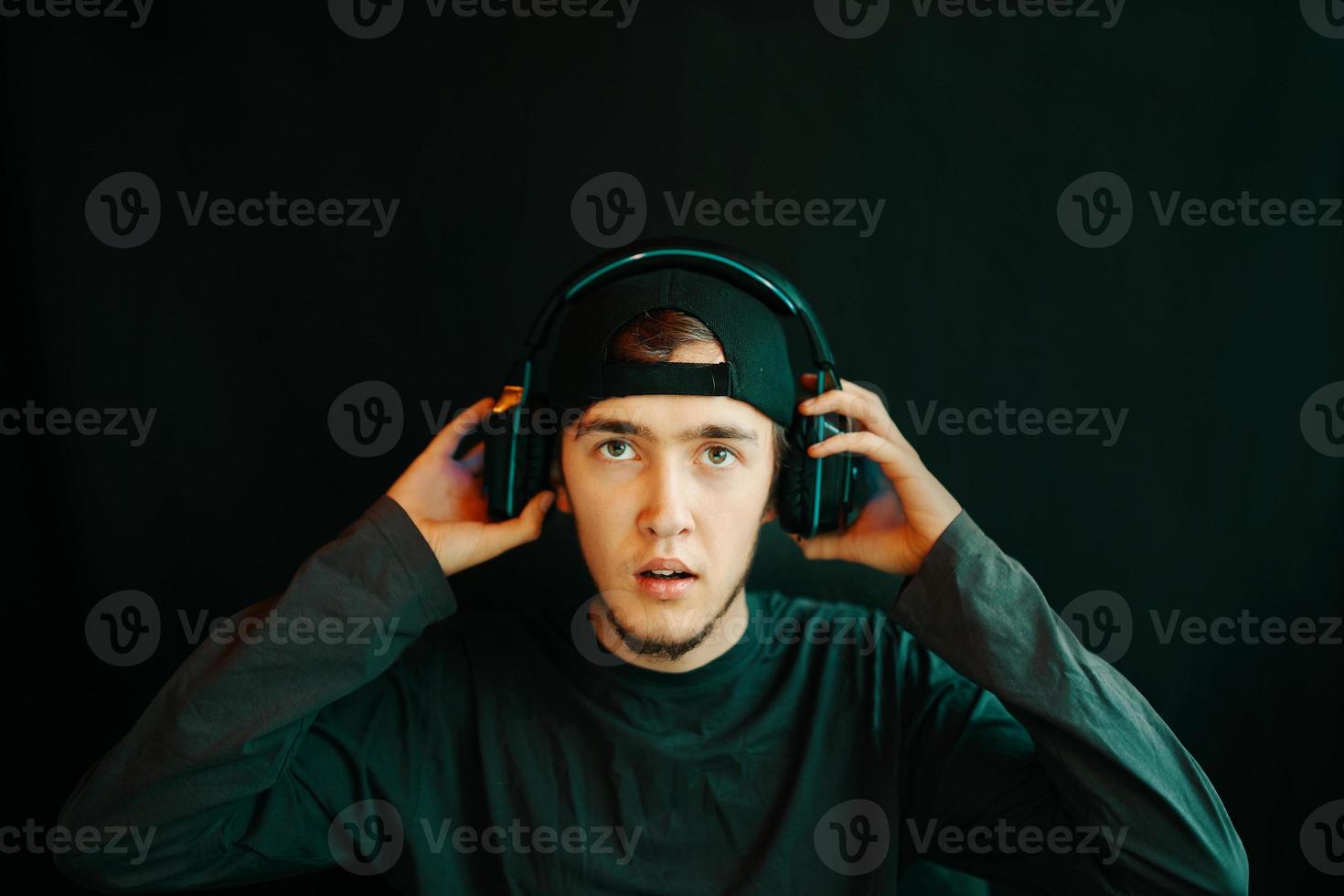 spelare med headset foto