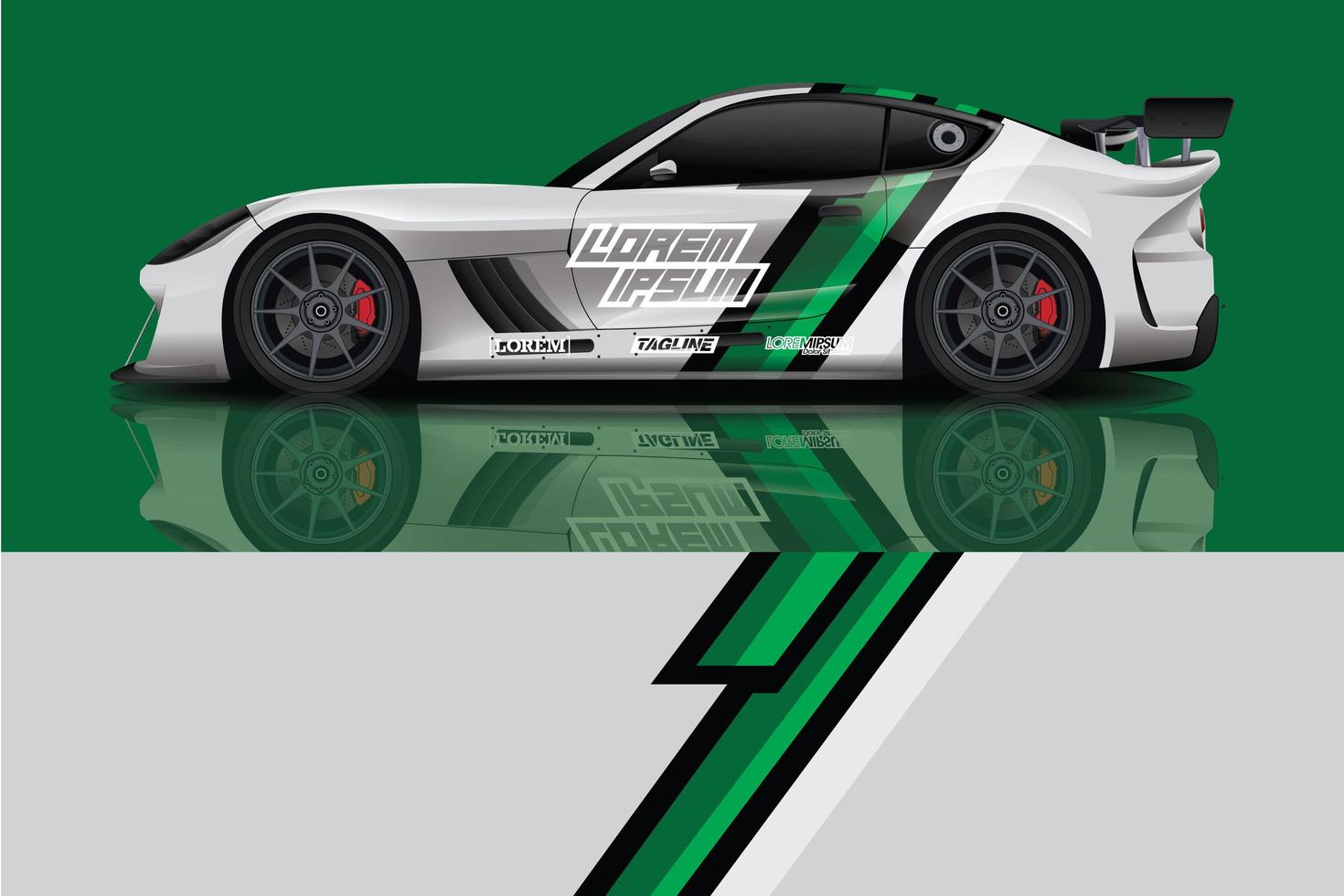 sport bil dekal wrap design vektor foto